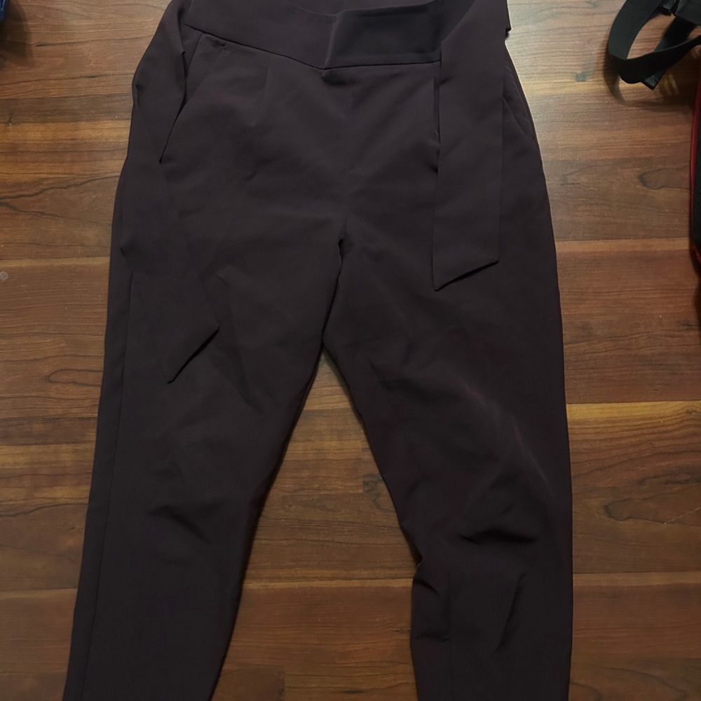Chic Purple High-Waisted Trousers